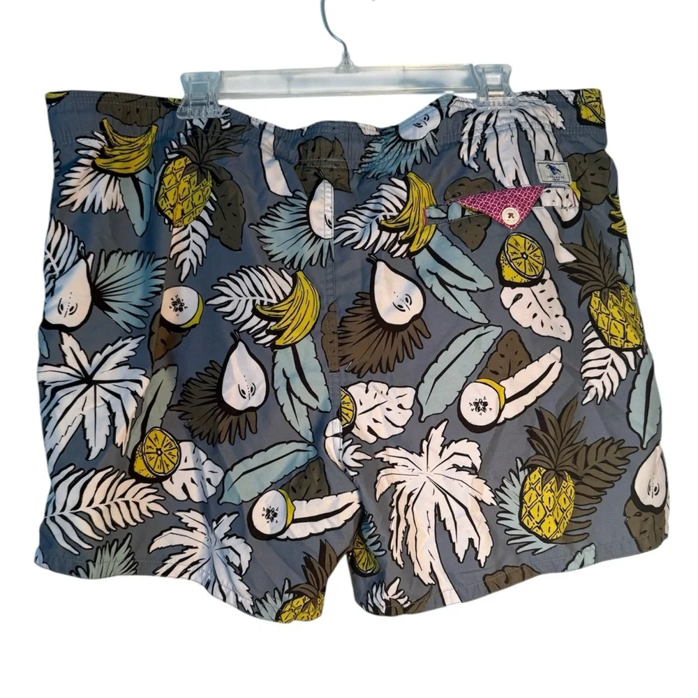 TED BAKER 5 Tropical Print Swim Short XL The World’s Your Lobster